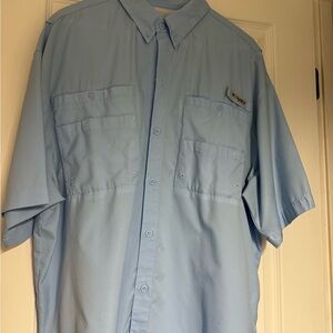 Columbia Blue Casual Button Down Shirt